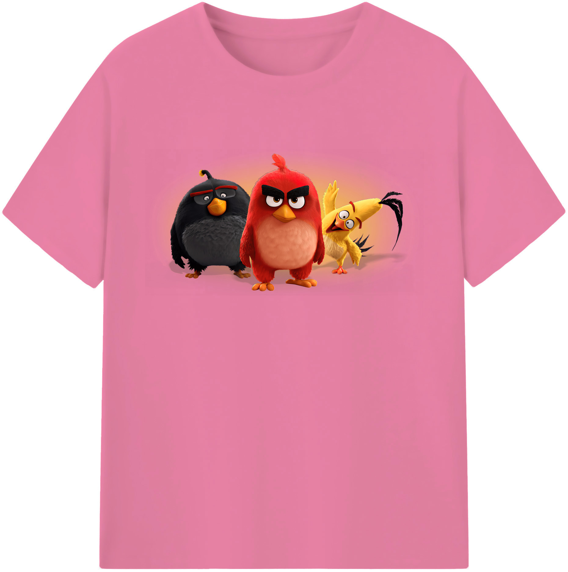 （画像用） Angry Birds アングリーバード 綿100％半袖Tシャツ（フロントプリント）